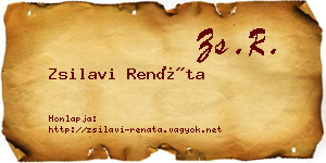 Zsilavi Renáta névjegykártya