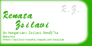 renata zsilavi business card